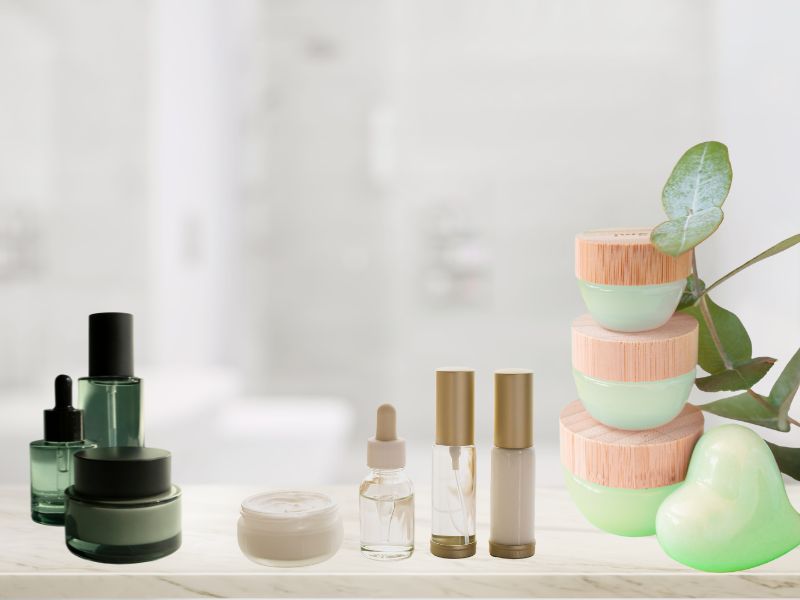 prikaz prirodne kozmetike u kupatilu